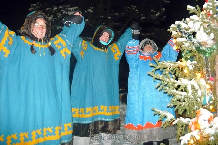 новый год северное сияние кольский полуостров русская лапландия краснощелье мурманская област кола трэвел