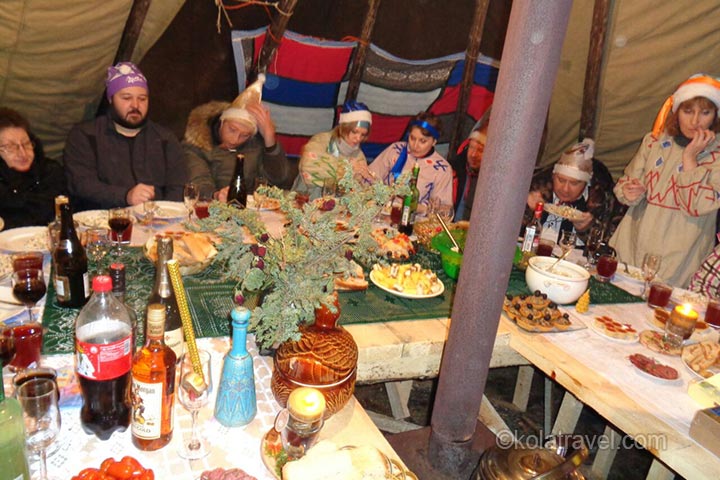 новый год северное сияние кольский полуостров русская лапландия краснощелье мурманская област кола трэвел