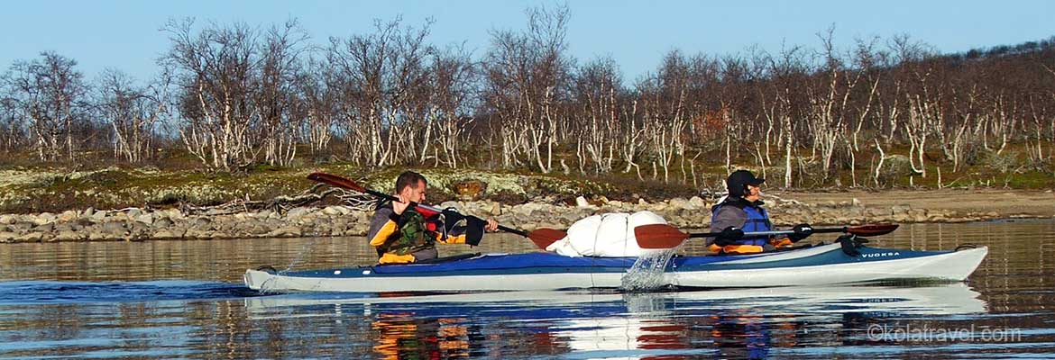 kolatravel water tours kayaking rafting holidays paddling kayak rent rental rivers lakes kola peninsula russian lapland northwest russia murmansk region