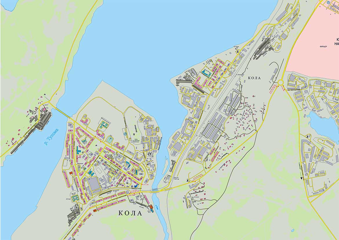 Карта города Кола История поселения Кола на Кольском полуострове — Кола Трэвел.